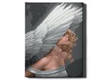 Oh Art! - Set Di Pittura Per Numeri Angelo - 40X50Cm, Con Cornice In Legno E Pennelli Fai Da Te