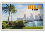 Vianmo Insegna Di Latta 20X30 Cm Miami Usa City Stadt Meer Palme