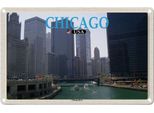 Vianmo Insegna Di Latta 20X30 Cm Chicago Usa Chicago River Fluss HochhäUser