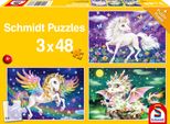 Schmidt Spiele 56377 Puzzle Creature Mitiche - 3X 48 Pezzi