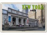 Vianmo Insegna Di Latta 20X30 Cm New York Usa Public Library Bibliothek