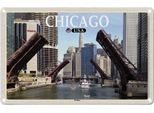 Vianmo Insegna Di Latta 20X30 Cm Chicago Usa Bridges BrüCken Fluss