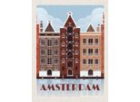Vianmo Insegna In Legno 30X20 Cm Amsterdam Reiseziel