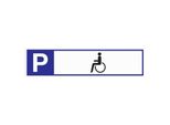 Segnaletica Di Parcheggio Per Disabili L460Xl110Mm Alluminio Bianco/Blu/Nero