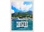 Vianmo Insegna In Legno 30X20 Cm Capri Italy Insel Meer Urlaub