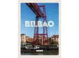 Vianmo Insegna In Legno 30X20 Cm Retro Bilbao Spain Hafenstadt Berge