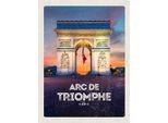 Vianmo Insegna In Legno 30X20 Cm Arc De Triomphe Paris Denkmal