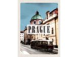 Vianmo Insegna In Legno 30X20 Cm Prague Prag StraßEnbahn Tschechien