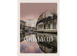 Vianmo Insegna In Legno 30X20 Cm Grimaud France Panorama Bild