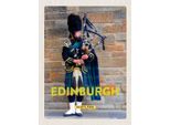 Vianmo Insegna In Legno 30X20 Cm Edinburgh Scotland Dudelsack Mann