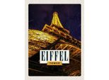 Vianmo Insegna In Legno 30X20 Cm Retro Eiffel Tower Eiffelturm Paris