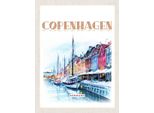 Vianmo Insegna In Legno 30X20 Cm Kunst Copenhagen Denmark Boot