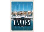 Vianmo Insegna In Legno 30X20 Cm Retro Cannes France Meer Jacht