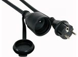 Cavo Di Prolunga Perel, H05RR-F 3G1,5, 10 M, 16 A/230 V, 3680 W, Tipo E/F, IP44, Gomma, Nero