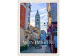 Vianmo Insegna In Legno 30X20 Cm Montmartre Paris KüNstlerviertel