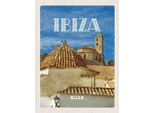 Vianmo Insegna In Legno 30X20 Cm Retro Ibiza Spain Altstadt Urlaub