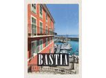 Vianmo Insegna In Legno 30X20 Cm Retro Bastia Corsica Jachten Meer