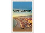 Vianmo Insegna In Legno 30X20 Cm Gran Canaria Spain Panoramablick Meer