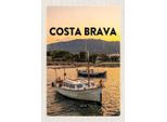 Vianmo Insegna In Legno 30X20 Cm Costa Brava Spain Sonnenuntergang Meer
