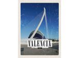 Vianmo Insegna In Legno 30X20 Cm Valencia Spanien Hafenstadt Reiseziel