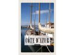Vianmo Insegna In Legno 30X20 Cm Cote D'azur France Urlaubsort Meer