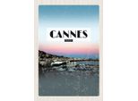 Vianmo Insegna In Legno 30X20 Cm Cannes France Panorama Bild