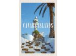 Vianmo Insegna In Legno 30X20 Cm Canary Islands Spain Palmen