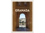 Vianmo Insegna In Legno 30X20 Cm Retro Granada Spain Architektur