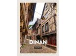 Vianmo Insegna In Legno 30X20 Cm Dinan France Mittelalter Stadt