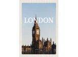 Vianmo Insegna In Legno 30X20 Cm London Uk Big Ben Glocke