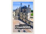 Vianmo Insegna In Legno 30X20 Cm ChâTeau De Chambord Schloss