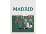 Vianmo Insegna In Legno 30X20 Cm Madrid Spain Errinerungen Retro