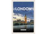 Vianmo Insegna In Legno 30X20 Cm London United Kingdom