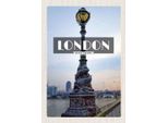 Vianmo Insegna In Legno 30X20 Cm London United Kingdom Retro Poster