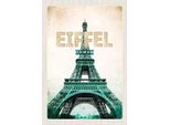 Vianmo Insegna In Legno 30X20 Cm Eiffel Tower Retro Tourismus