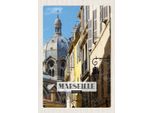 Vianmo Insegna In Legno 30X20 Cm Marseille France Retro Altstadt