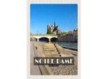 Vianmo Insegna In Legno 30X20 Cm Notre - Dame Paris Tourismus