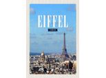 Vianmo Insegna In Legno 30X20 Cm Eiffel Tower Panorama Bild Reiseziel
