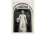 Vianmo Insegna In Legno 30X20 Cm Louvre Museum Reiseziel Tourism Retro