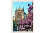 Vianmo Insegna In Legno 30X20 Cm Notre-Dame De Paris Reiseziel