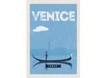 Vianmo Insegna In Legno 30X20 Cm Venice Venedig Malerisches Bild