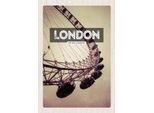 Vianmo Insegna In Legno 30X20 Cm London England London Eye
