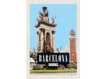 Vianmo Insegna In Legno 30X20 Cm Barcelona Spanien Architektur Bild