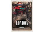 Vianmo Insegna In Legno 30X20 Cm London England Underground Train