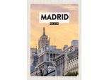 Vianmo Insegna In Legno 30X20 Cm Madrid Spanien Kurz Trip