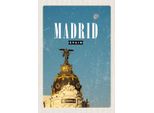 Vianmo Insegna In Legno 30X20 Cm Madrid Spanien Metropolis GebäUde