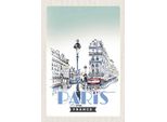 Vianmo Insegna In Legno 30X20 Cm Paris Frankreich Stadt Kunstbild