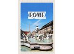 Vianmo Insegna In Legno 30X20 Cm Rom Italien Brunnen Skulptur