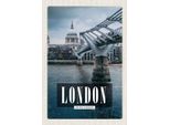 Vianmo Insegna In Legno 30X20 Cm London Uk JahrtausendbrüCke Aussicht