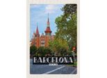 Vianmo Insegna In Legno 30X20 Cm Barcelona Spanien Natur Innenstadt